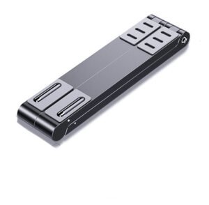 H02dfdc497bc64ea69894a9a090d31f40H.jpg Small Foldable Aluminum Laptop & Tablet Stand – Portable Metal Notebook and Mobile Holder for MacBook, iPad, and Smartphones