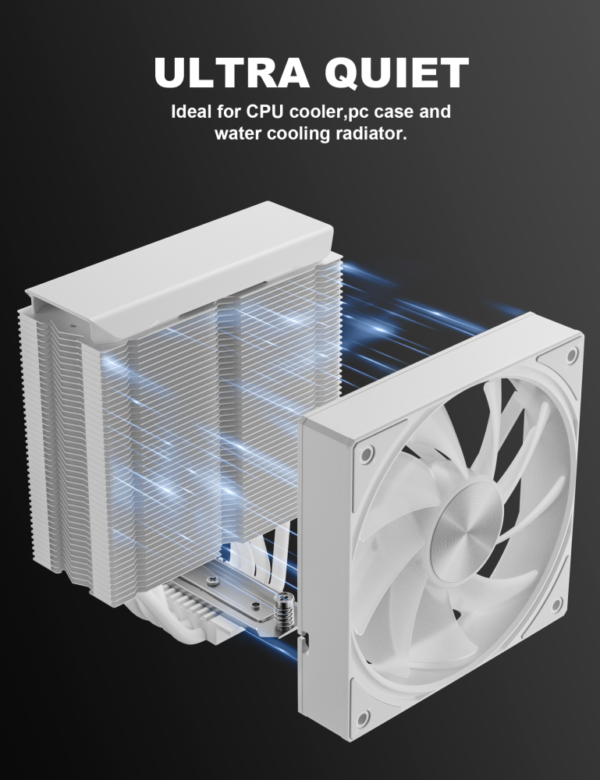 H18fd9490fa364a12b7d692502520c60aV.png UpHere 5V 3-PIN ARGB 120mm PWM PC Case Fans – Quiet Cooling, 1650 RPM