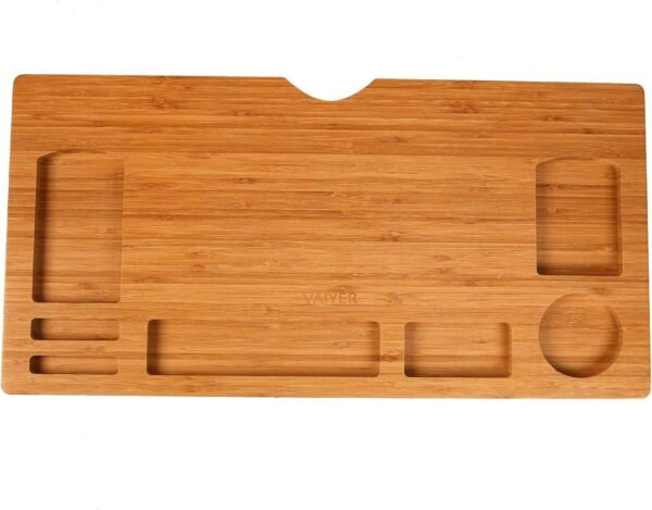 BSTW Bamboo Laptop Table & Monitor Stand Tower – Eco-Friendly Height-Increasing Desk with Storage Rack for Home Office