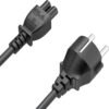 1.5M / 1.8M EU Plug C5 2-Pin AC Laptop Power Cord – IEC Computer Charger Extension Cable, 100% Pure Copper