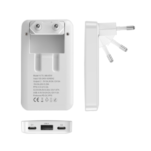 H1df8591052e140fcb8918f83cc2e636fn.png 65W GaN Fast Charger with 2 USB-C Ports – Ultra-Thin Multifunctional Charger for Laptop, Tablet & Mobile Phone