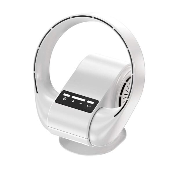 H2a3ec84dbfe94438ab742f3b77e028b53.jpg Bladeless Air Wall-Mounted Fan – Modern Design, Desktop & Wall Use, USB Rechargeable 4000mAh Battery, Remote Control