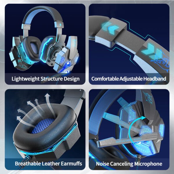 H393e8d66fa7442a389c8377d69e5970ex.jpg SY830mv Gaming Headset with Mic – High-Quality Bass 3D Stereo Headphones for PC & PS4