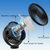 H418e2a0707db4610987785769318cd48Z.jpg Magnetic Rechargeable 6-Inch USB Electric Air Cooling Fan – 12000mAh Power Bank, Portable for Desk, Car, Dormitory & Outdoor Use