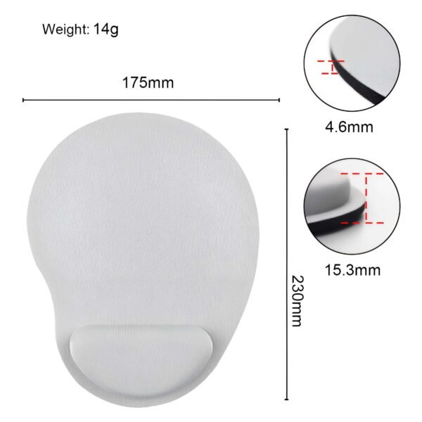 Anti-Slip Mouse Pad with Gel Wrist Support – Ergonomic Foam Wrist Rest Mat for PC, MacBook & Laptop Gaming Desk