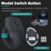 JOMAA Ergonomic 2.4G Wireless & Bluetooth Dual Mode Mouse – Silent Vertical Gaming Mouse for Right-Handed Users