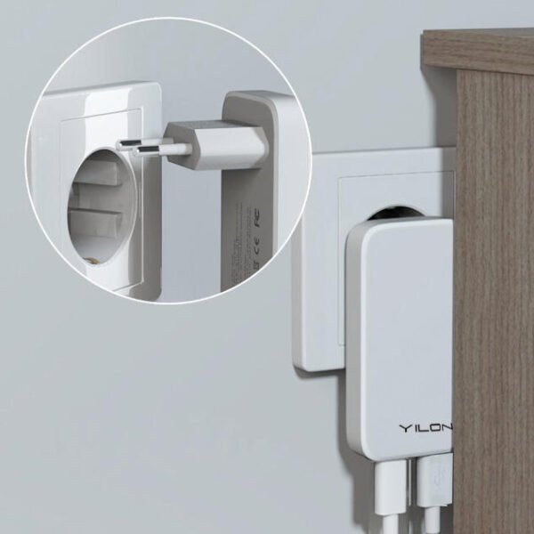 65W GaN Fast Charger with 2 USB-C Ports – Ultra-Thin Multifunctional Charger for Laptop, Tablet & Mobile Phone