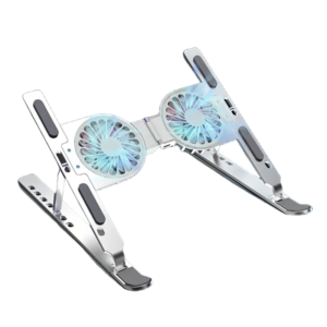 H76a23f0b2cd54c30b25d4f48a6456448m.png Portable Laptop Stand – Adjustable Height & Angle Computer Holder with Cooling Fan for Home Office