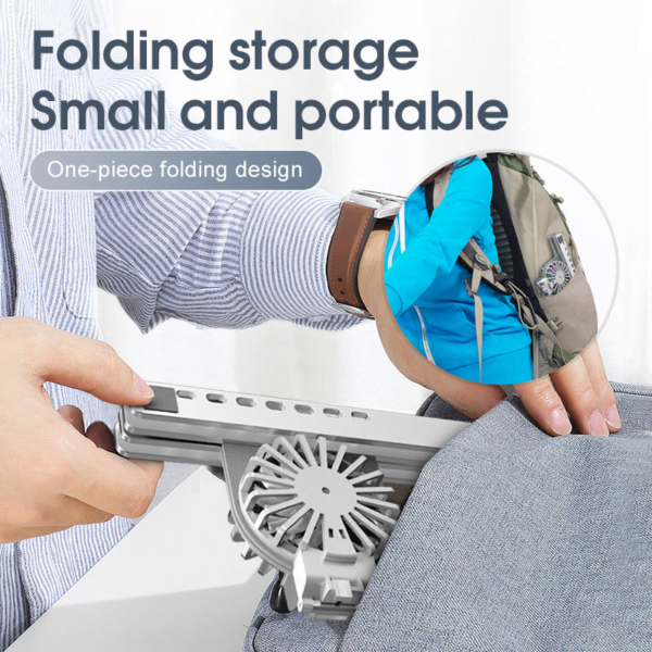 Portable Laptop Stand – Adjustable Height & Angle Computer Holder with Cooling Fan for Home Office