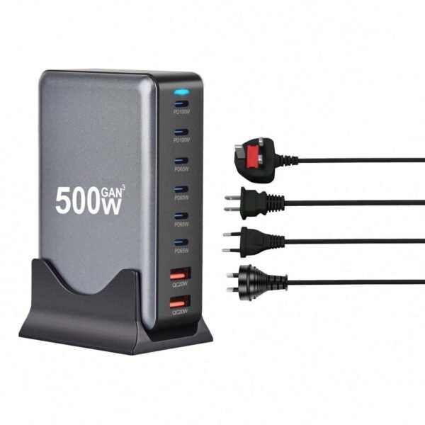 H9ccb0c2a7ec84134b5124bcf03242c6fr.jpg 500W Fast Charging Station – 8-Port USB Multi-Device Charger with PD 3.0 & Quick Charge 3.0