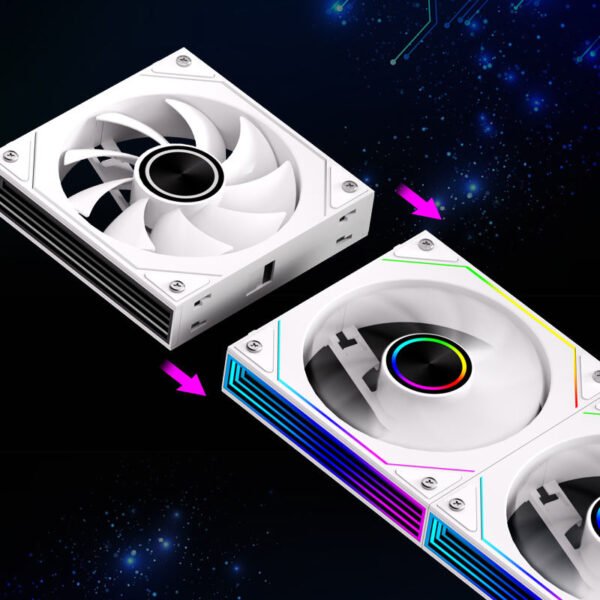 ZeroMaster 3-in-1 RGB PC Cooling Fan – ARGB Splicing Building Block for Gaming & Office Computer Cases