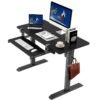 Hc8473f765179491ab90bfd706f98c50eU.jpg 120×60 Modern Electric Standing Desk – Extendable Ergonomic Sit-Stand Desk with Motorized Height Adjustment & Keyboard Tray