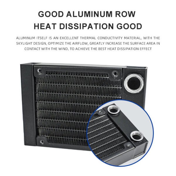 Ococoo 80L Aluminum Liquid Cooler Radiator – PC Water Cooling Fan for CPU Heat Sink, Computer & Beauty Equipment Processor Cooling