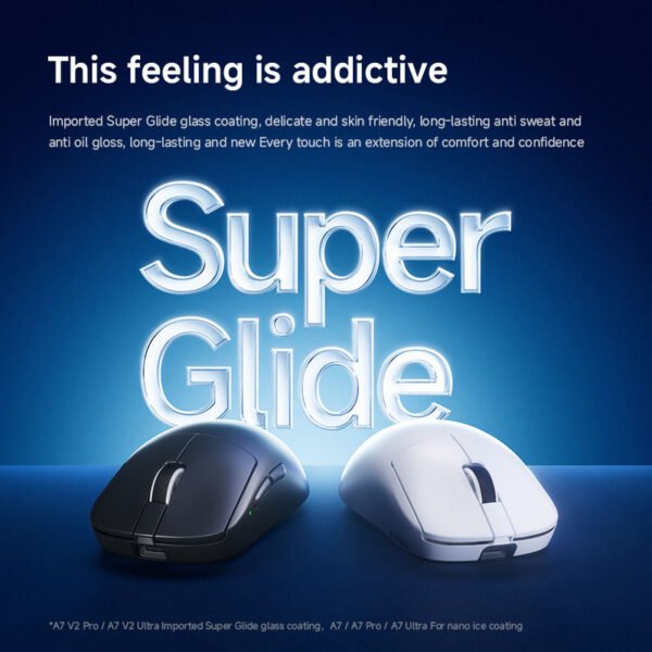 MCHOSE A7V2 Ultra High-End Lightweight Wireless Mouse – Gaming, E-sports & Office with Three-Mode Connection