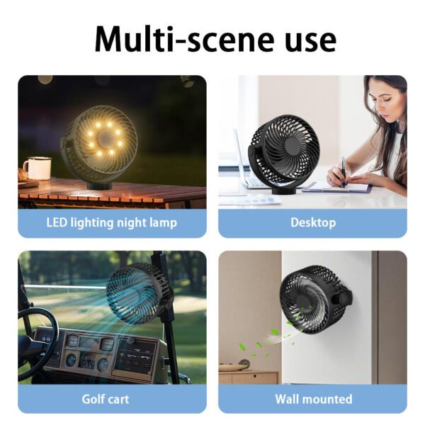 Hf389851b698344f1a3c17b0ebbf3c2c8H.jpg Magnetic Rechargeable 6-Inch USB Electric Air Cooling Fan – 12000mAh Power Bank, Portable for Desk, Car, Dormitory & Outdoor Use