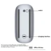 Wireless Bluetooth Rechargeable Silent Multi-Arc Touch Mouse Ultra-Thin Mouse for MacBook / Laptop