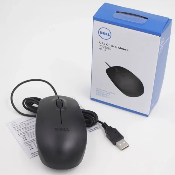 Dell MS111 / MS116 Optical USB Wired Mouse – Reliable & Comfortable Everyday Mouse