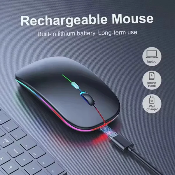 sg-11134201-7rdx3-mbtdw9gcotuk40.webp Wireless Mouse 2.4GHz USB Receiver Optical Adjustable Silent Rechargeable Mouse for PC & Laptop