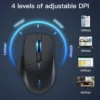GOOJODOQ 2.4GHz Ergonomic Scrolling Bluetooth Wireless Mouse